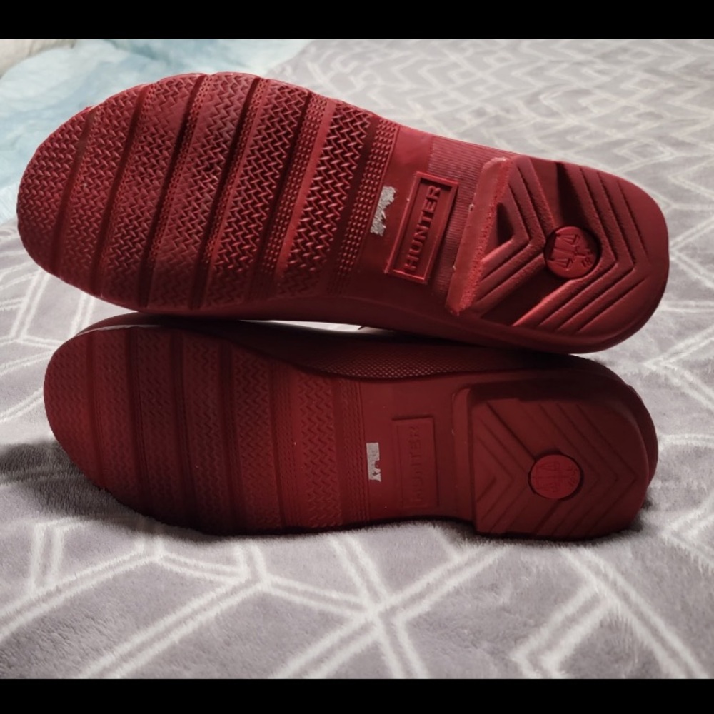 Hunter Chelsea Red Ankle Boots - Picture 4 of 4